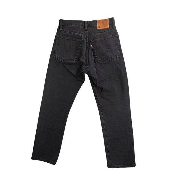 Levis 501 Jeans Womens 26x26 Black Straight Leg Button Fly Whimsy Goth Preppy - Picture 1 of 16